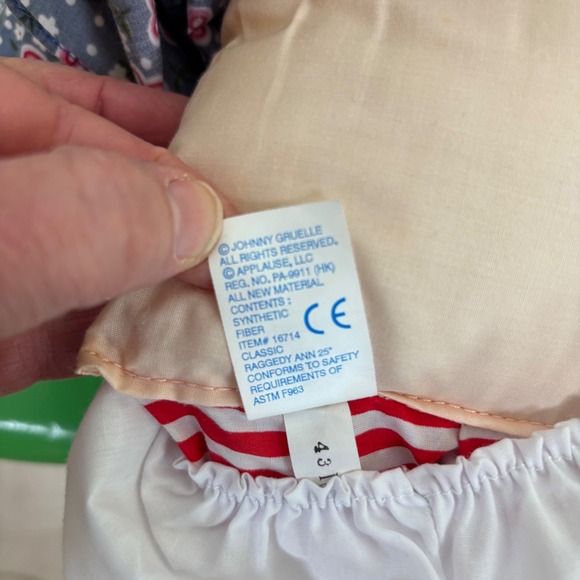 Vintage Raggedy Ann Doll 85th Birthday Red Yarn‎ Hair Classic I Love You Heart - Picture 14 of 14